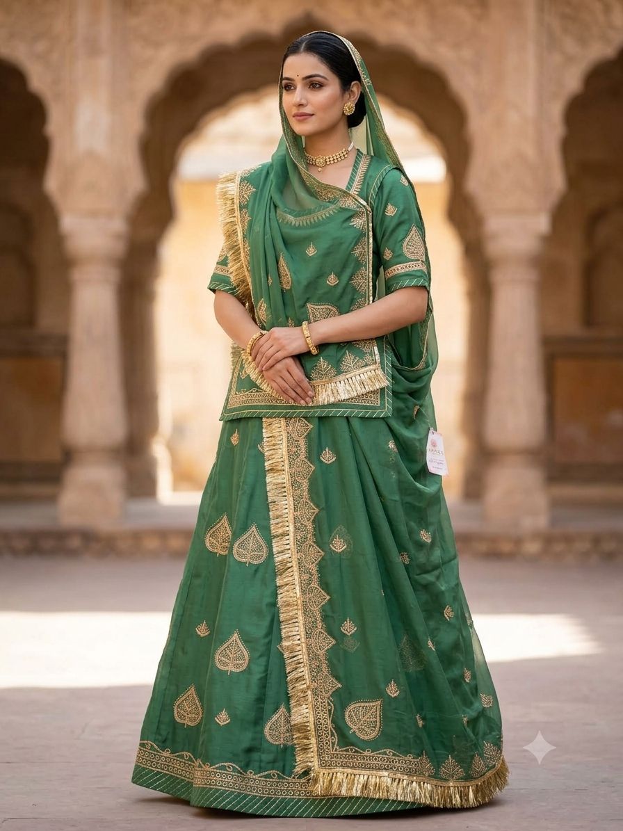 Panna Ranisa – Green Rajputi Poshaak 💚