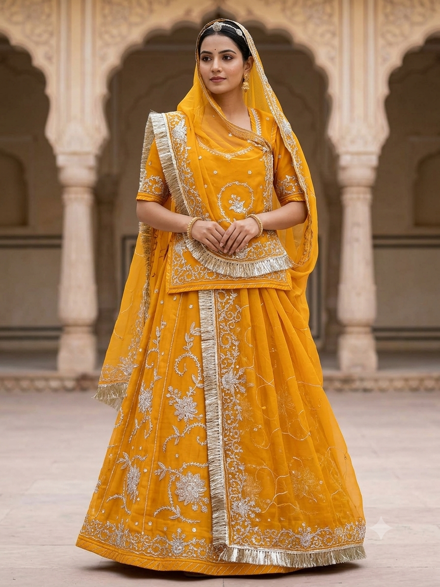 Kesariya Baisa - Sunshine yellow Rajputi Poshaak 💛