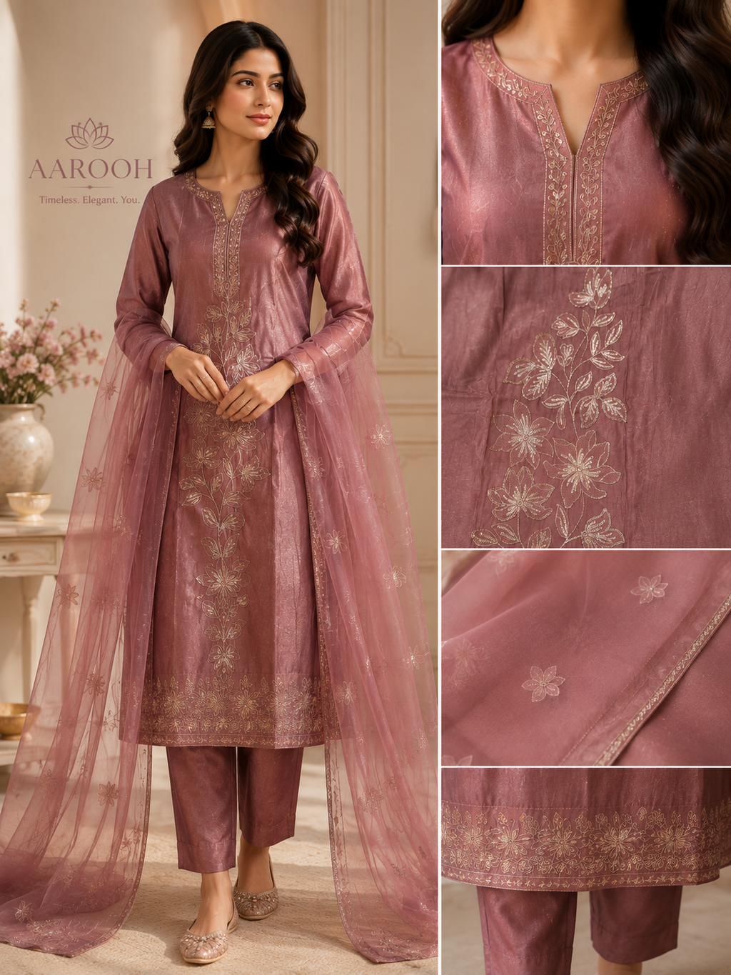 Gulnoor – The Blush Elegance 🌸