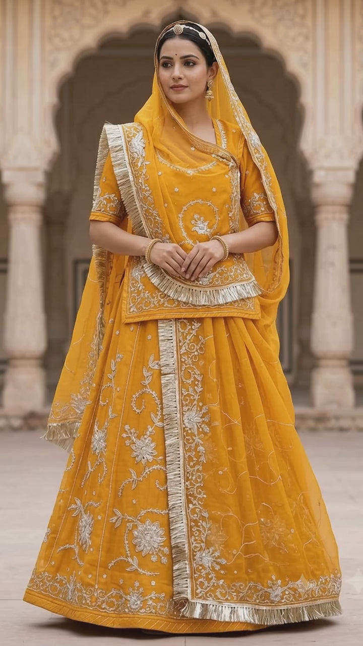 Kesariya Baisa - Sunshine yellow Rajputi Poshaak 💛